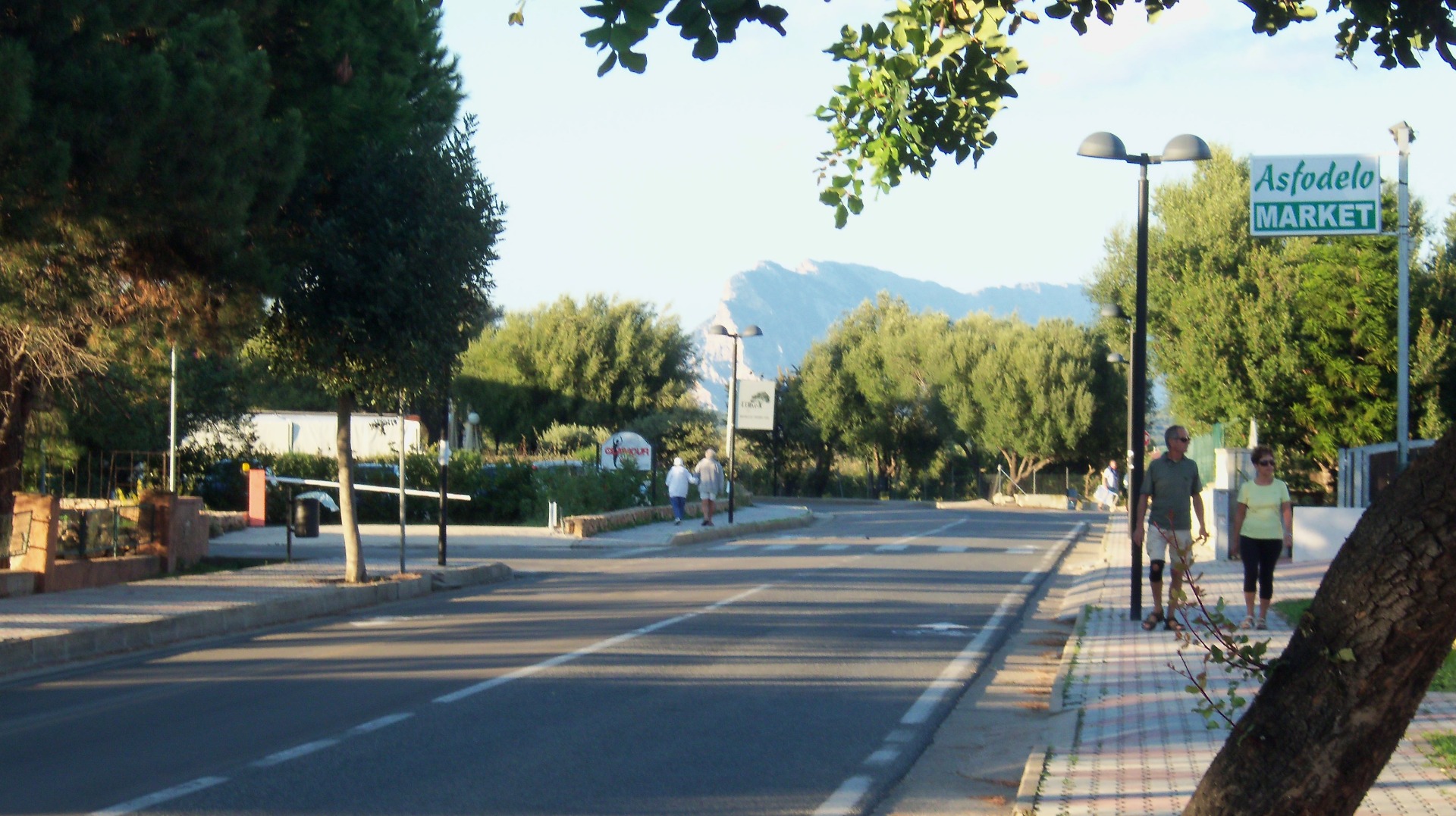 viale della Cinta sfondo Tavolara